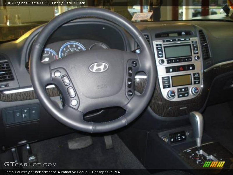 Ebony Black / Black 2009 Hyundai Santa Fe SE