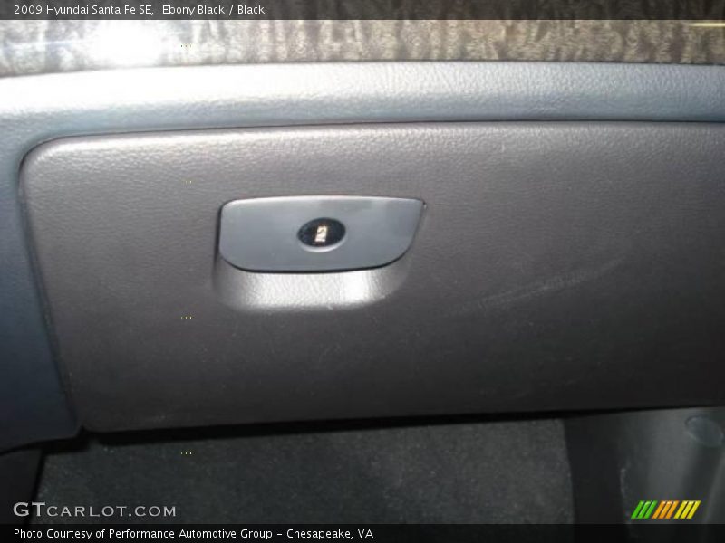 Ebony Black / Black 2009 Hyundai Santa Fe SE