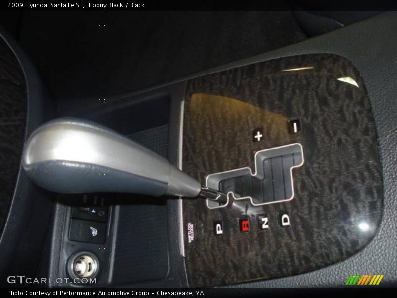 Ebony Black / Black 2009 Hyundai Santa Fe SE