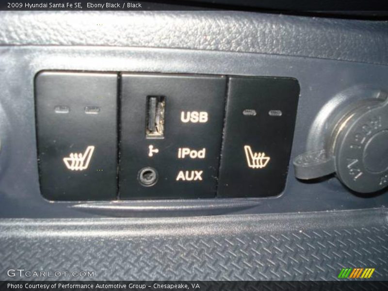 Ebony Black / Black 2009 Hyundai Santa Fe SE