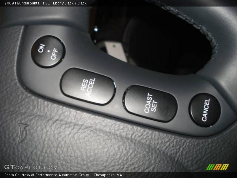 Ebony Black / Black 2009 Hyundai Santa Fe SE
