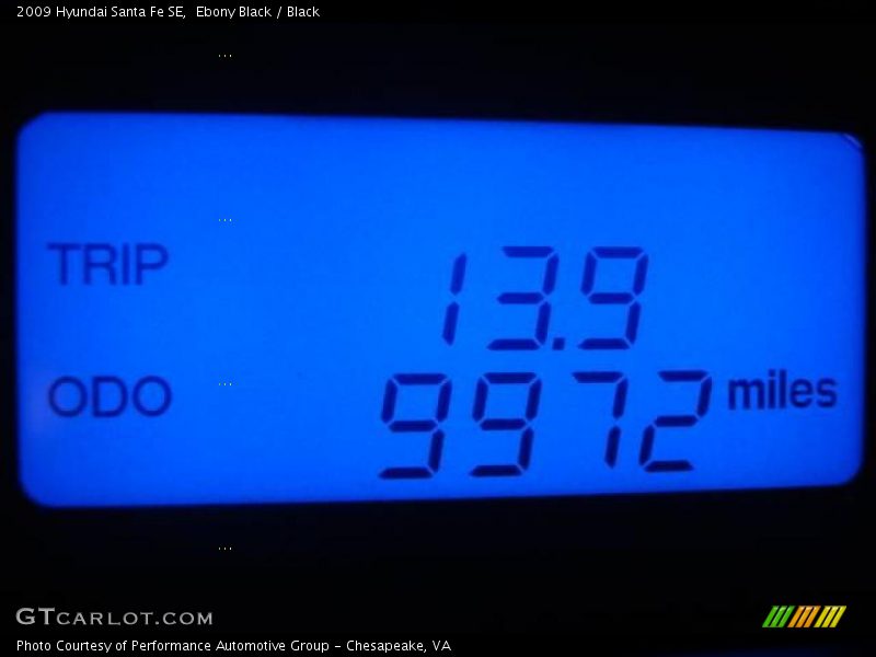 Ebony Black / Black 2009 Hyundai Santa Fe SE