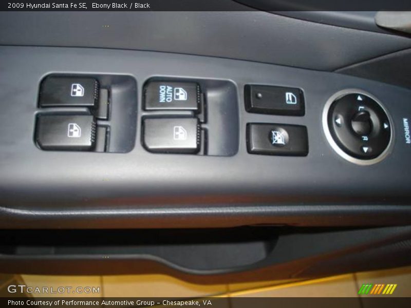 Ebony Black / Black 2009 Hyundai Santa Fe SE