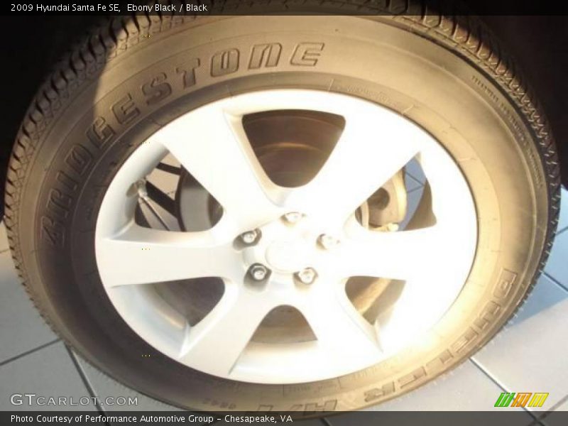 Ebony Black / Black 2009 Hyundai Santa Fe SE