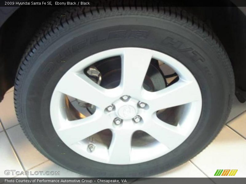 Ebony Black / Black 2009 Hyundai Santa Fe SE