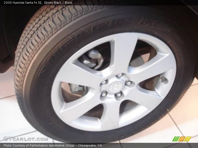 Ebony Black / Black 2009 Hyundai Santa Fe SE