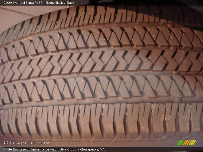 Ebony Black / Black 2009 Hyundai Santa Fe SE