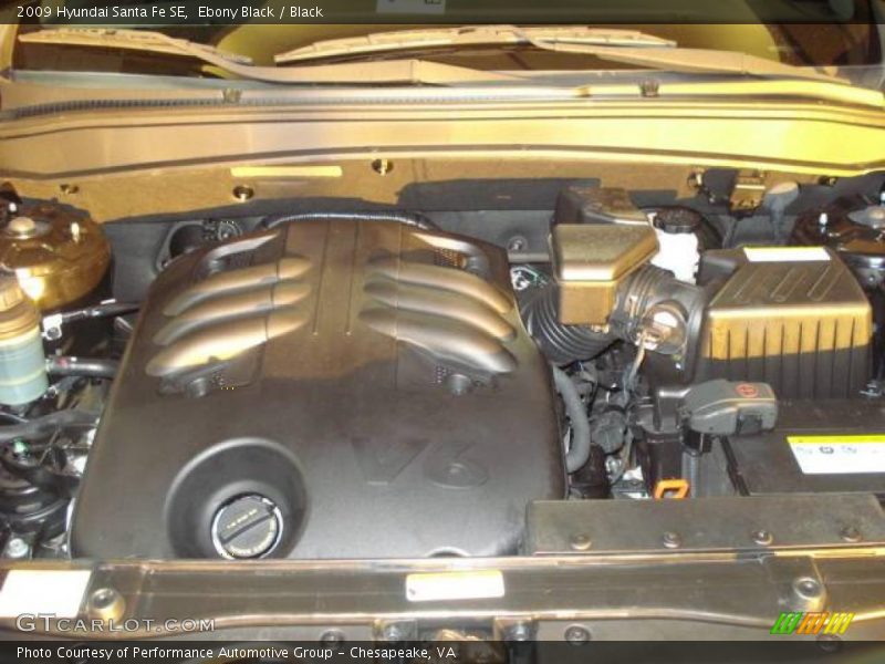 Ebony Black / Black 2009 Hyundai Santa Fe SE