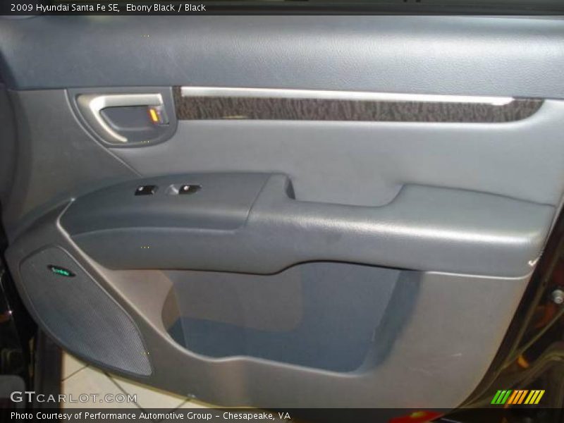Ebony Black / Black 2009 Hyundai Santa Fe SE