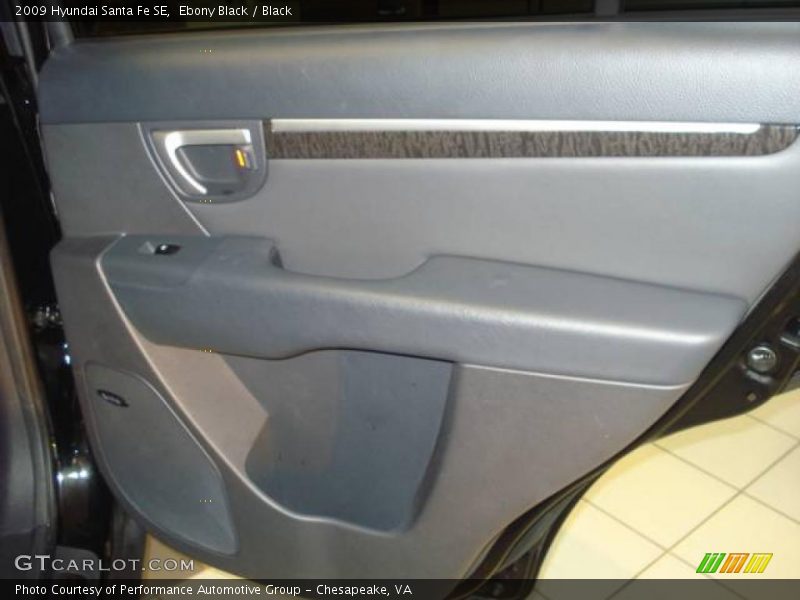 Ebony Black / Black 2009 Hyundai Santa Fe SE