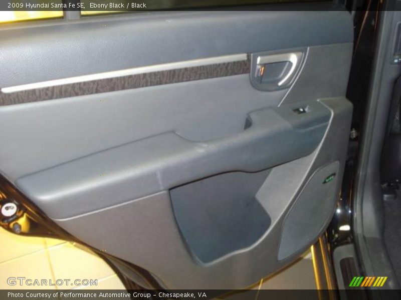 Ebony Black / Black 2009 Hyundai Santa Fe SE