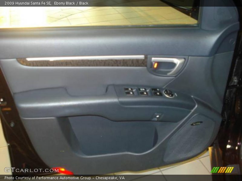 Ebony Black / Black 2009 Hyundai Santa Fe SE