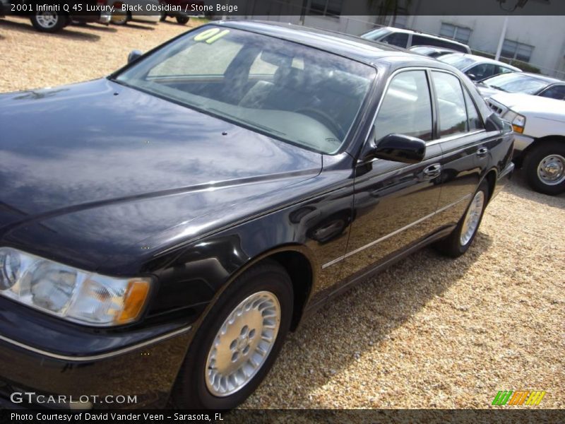 Black Obsidian / Stone Beige 2001 Infiniti Q 45 Luxury