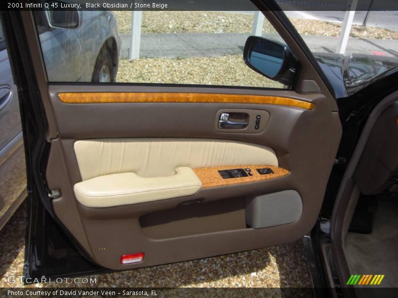 Black Obsidian / Stone Beige 2001 Infiniti Q 45 Luxury