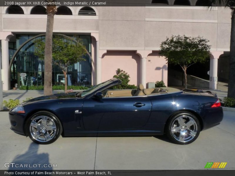 Indigo Metallic / Caramel 2008 Jaguar XK XK8 Convertible