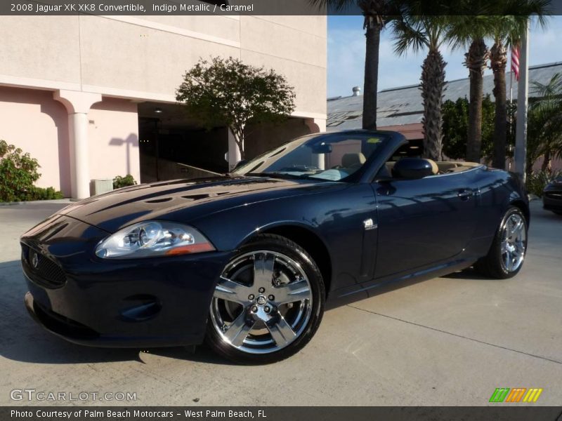 Indigo Metallic / Caramel 2008 Jaguar XK XK8 Convertible