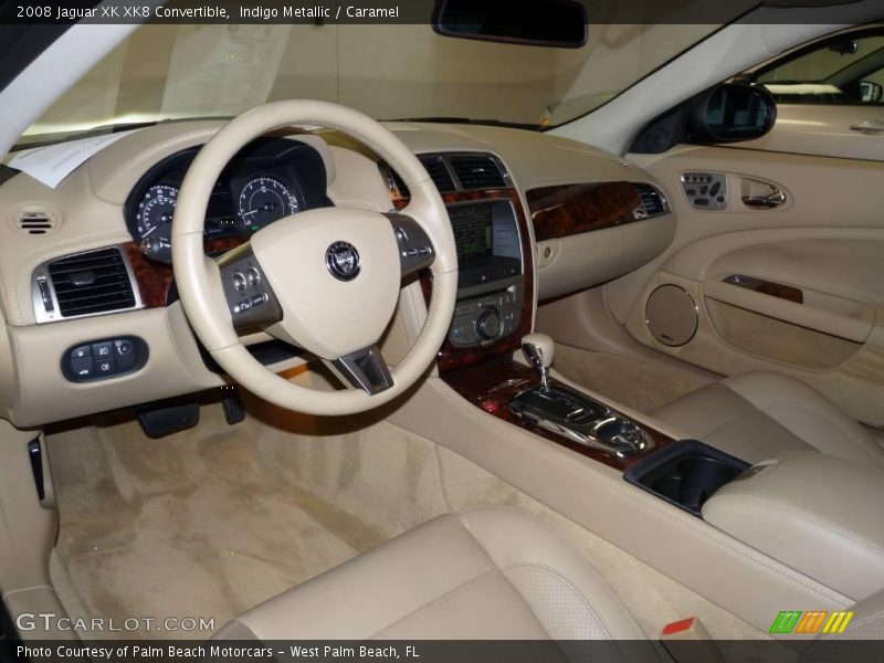 Indigo Metallic / Caramel 2008 Jaguar XK XK8 Convertible