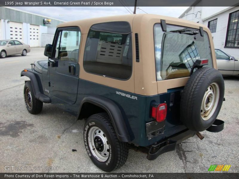 Emerald Green Pearl / Spice Beige 1995 Jeep Wrangler S 4x4