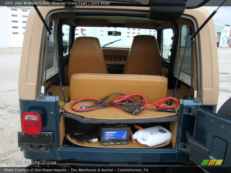 Emerald Green Pearl / Spice Beige 1995 Jeep Wrangler S 4x4