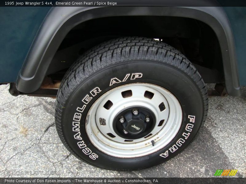 Emerald Green Pearl / Spice Beige 1995 Jeep Wrangler S 4x4
