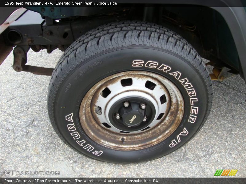 Emerald Green Pearl / Spice Beige 1995 Jeep Wrangler S 4x4
