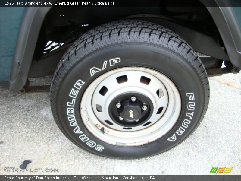 Emerald Green Pearl / Spice Beige 1995 Jeep Wrangler S 4x4