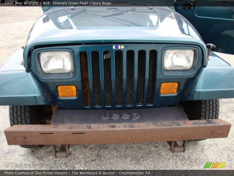 Emerald Green Pearl / Spice Beige 1995 Jeep Wrangler S 4x4