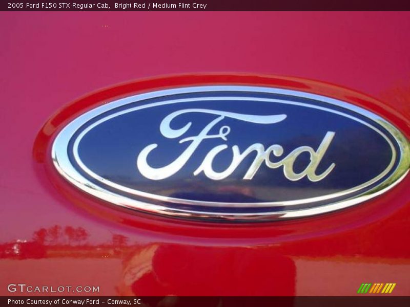 Bright Red / Medium Flint Grey 2005 Ford F150 STX Regular Cab