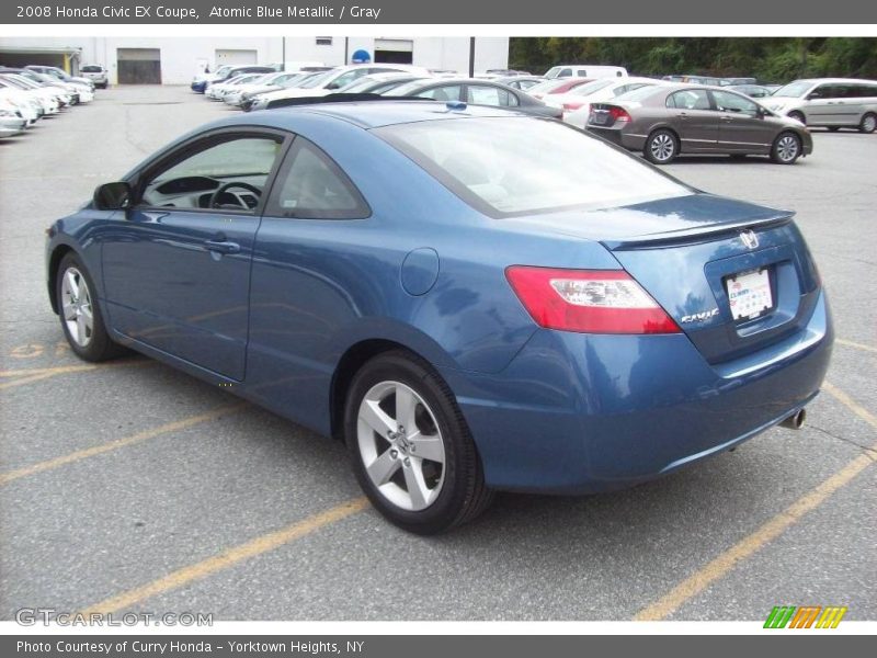 Atomic Blue Metallic / Gray 2008 Honda Civic EX Coupe