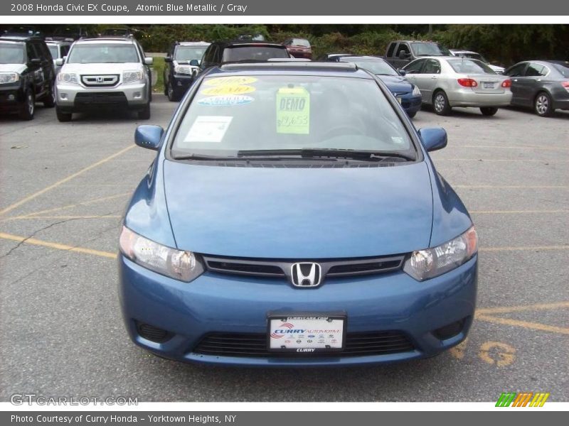 Atomic Blue Metallic / Gray 2008 Honda Civic EX Coupe