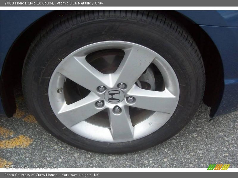 Atomic Blue Metallic / Gray 2008 Honda Civic EX Coupe