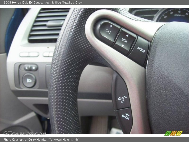 Atomic Blue Metallic / Gray 2008 Honda Civic EX Coupe