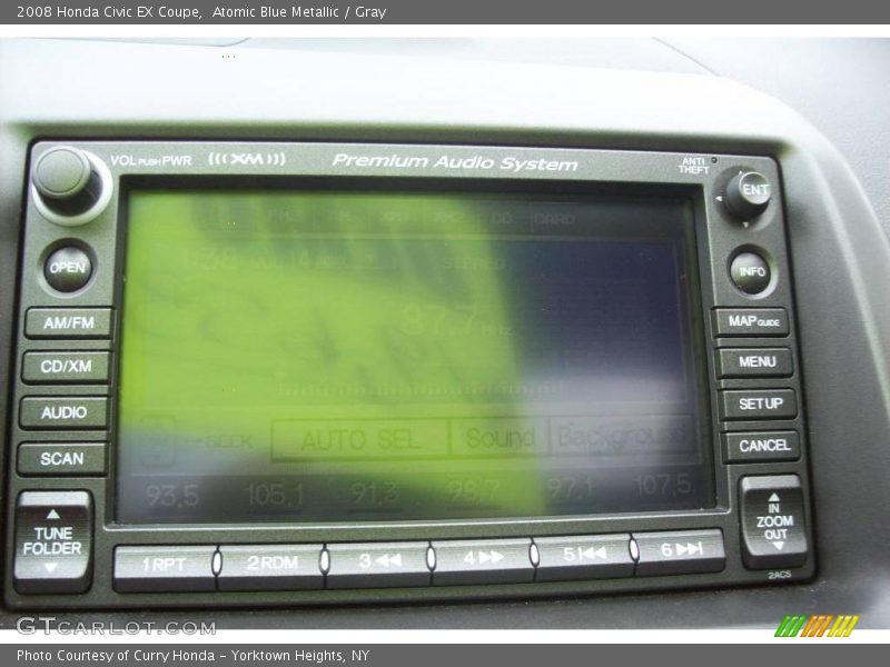Atomic Blue Metallic / Gray 2008 Honda Civic EX Coupe
