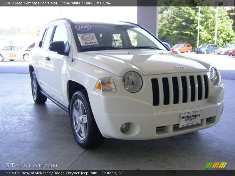 Stone White / Dark Slate Gray 2008 Jeep Compass Sport 4x4