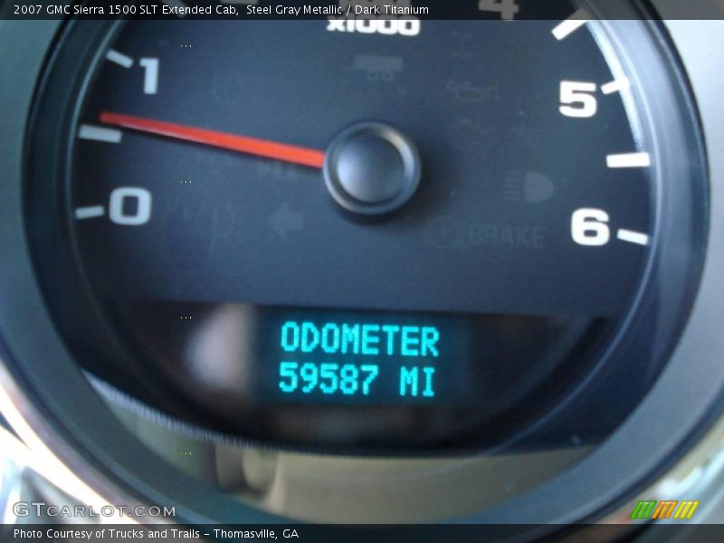 Steel Gray Metallic / Dark Titanium 2007 GMC Sierra 1500 SLT Extended Cab