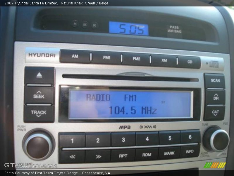 Natural Khaki Green / Beige 2007 Hyundai Santa Fe Limited