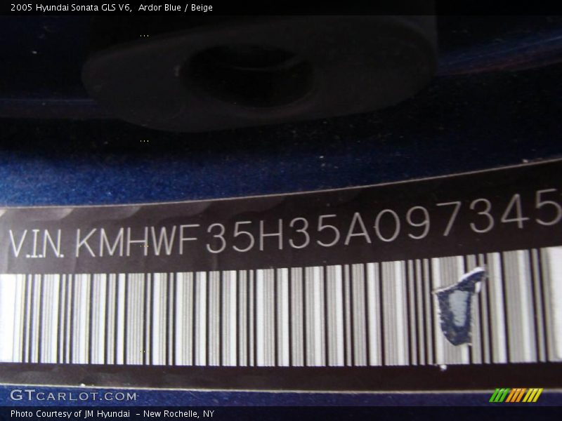 Ardor Blue / Beige 2005 Hyundai Sonata GLS V6