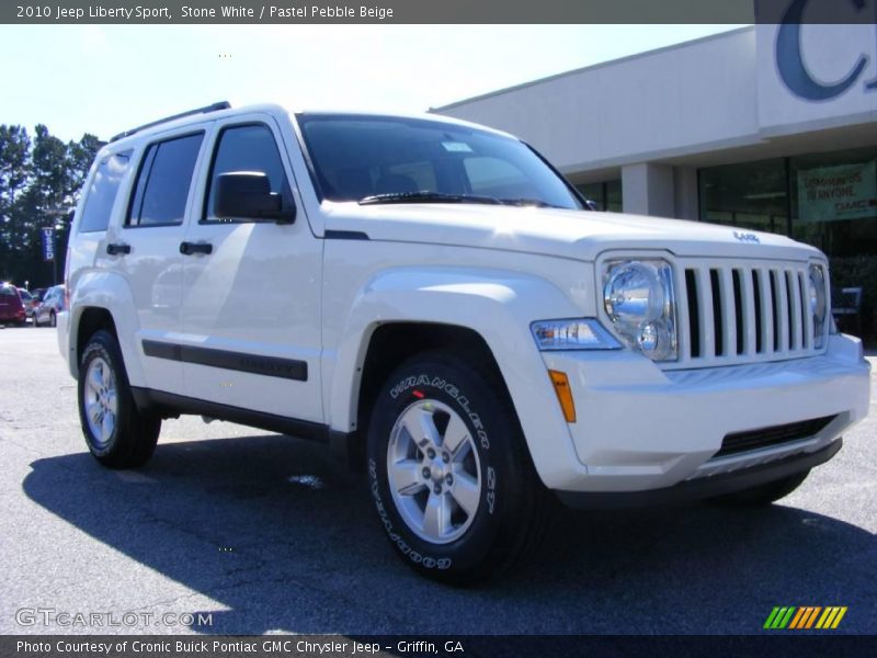 Stone White / Pastel Pebble Beige 2010 Jeep Liberty Sport