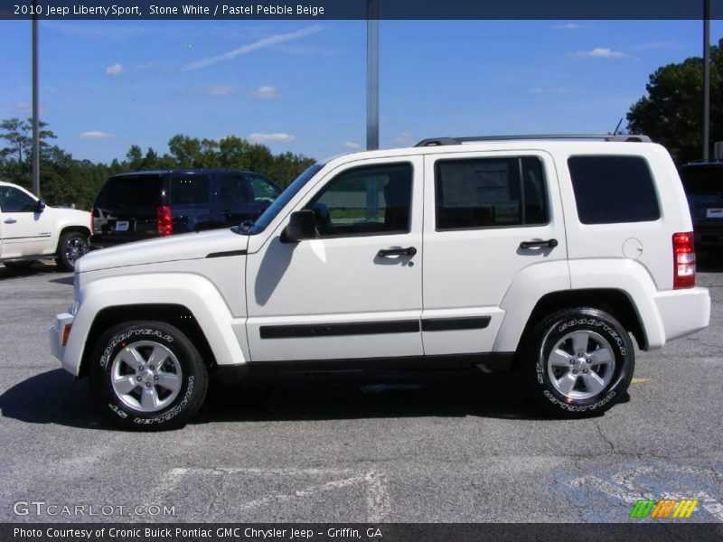 Stone White / Pastel Pebble Beige 2010 Jeep Liberty Sport
