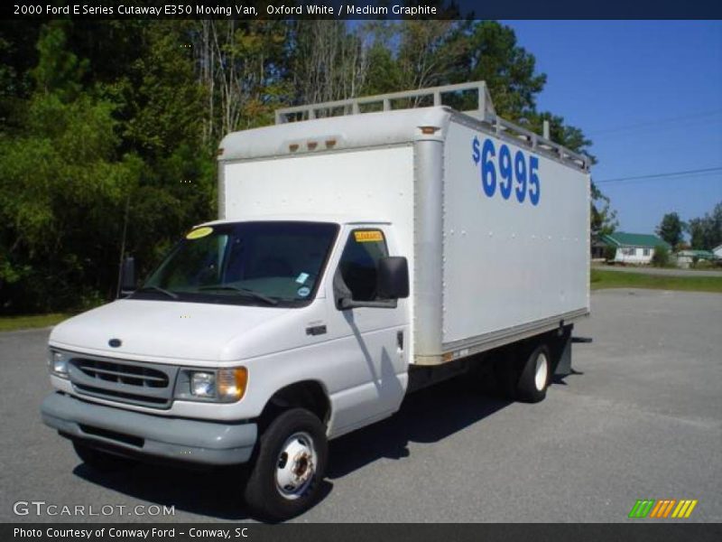 Oxford White / Medium Graphite 2000 Ford E Series Cutaway E350 Moving Van