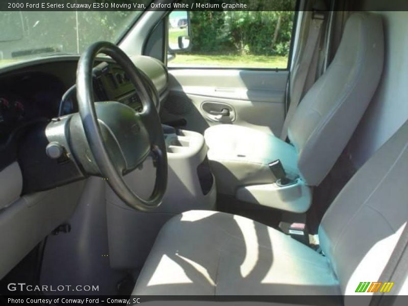 Oxford White / Medium Graphite 2000 Ford E Series Cutaway E350 Moving Van
