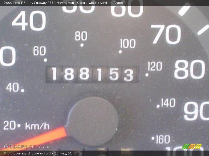 Oxford White / Medium Graphite 2000 Ford E Series Cutaway E350 Moving Van