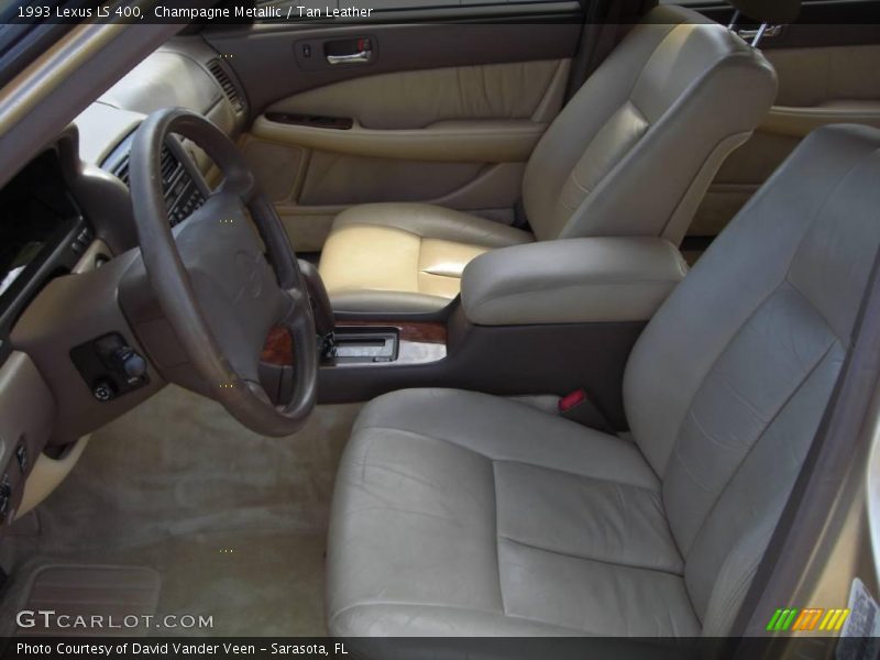 Champagne Metallic / Tan Leather 1993 Lexus LS 400