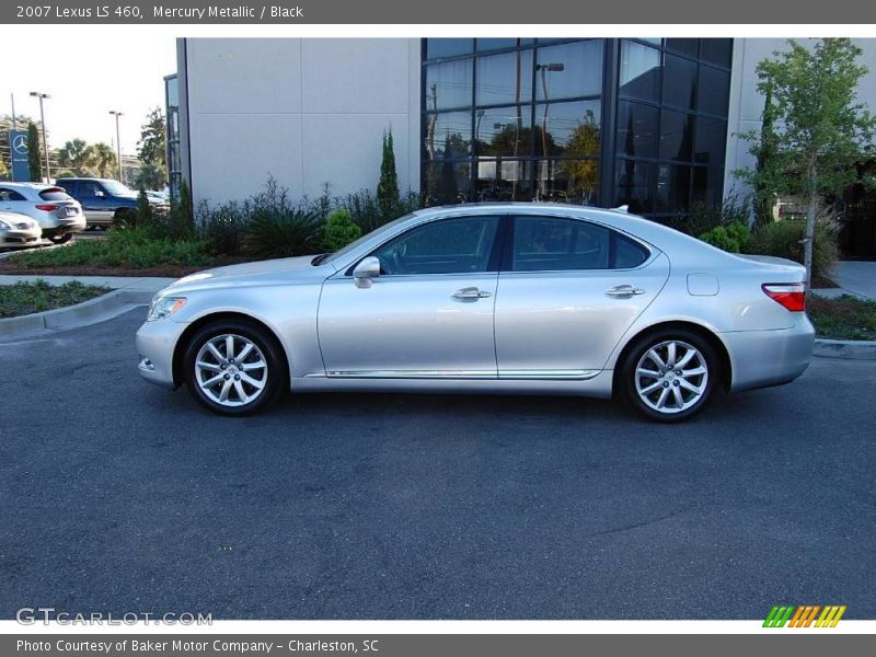 Mercury Metallic / Black 2007 Lexus LS 460