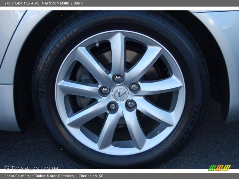 Mercury Metallic / Black 2007 Lexus LS 460