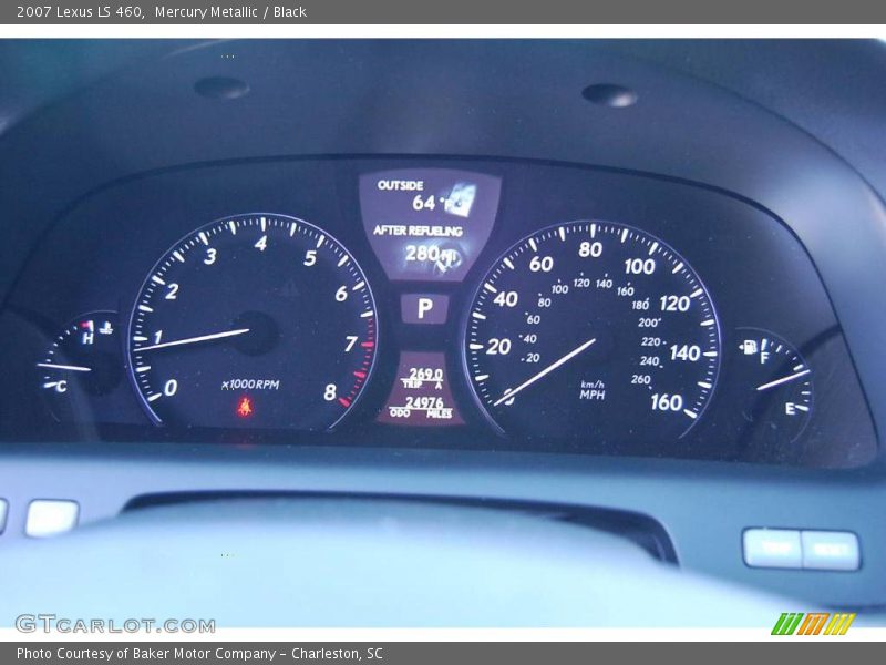Mercury Metallic / Black 2007 Lexus LS 460