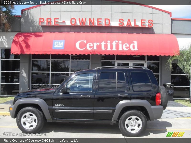Black Clearcoat / Dark Slate Gray 2004 Jeep Liberty Sport