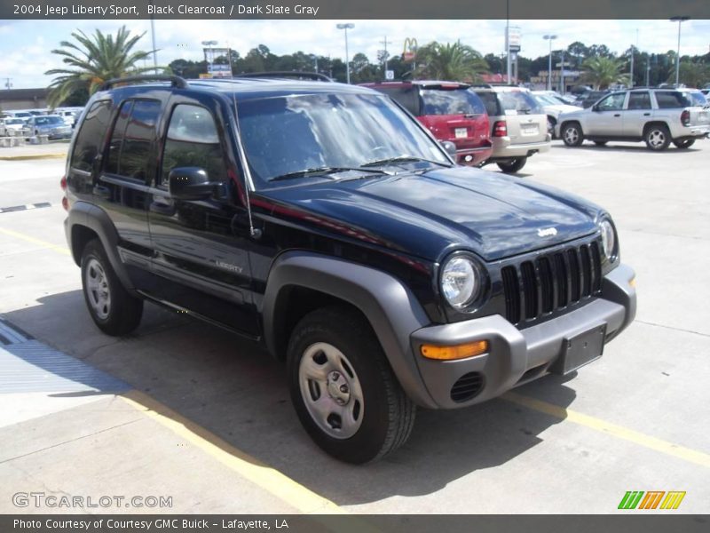 Black Clearcoat / Dark Slate Gray 2004 Jeep Liberty Sport