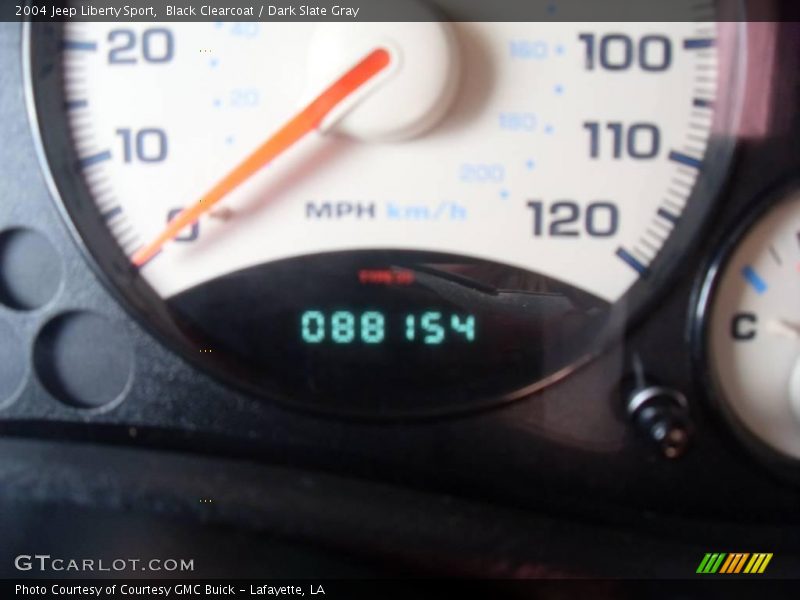 Black Clearcoat / Dark Slate Gray 2004 Jeep Liberty Sport