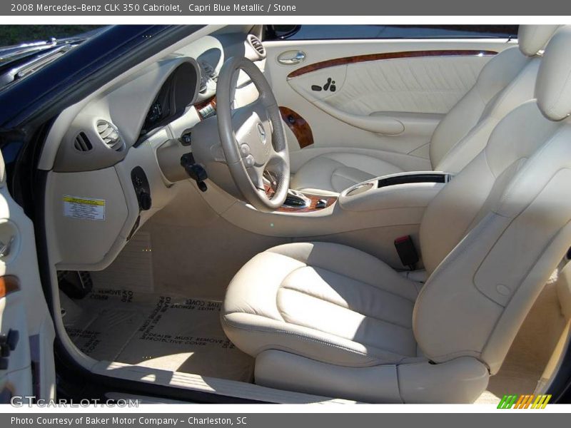 Capri Blue Metallic / Stone 2008 Mercedes-Benz CLK 350 Cabriolet